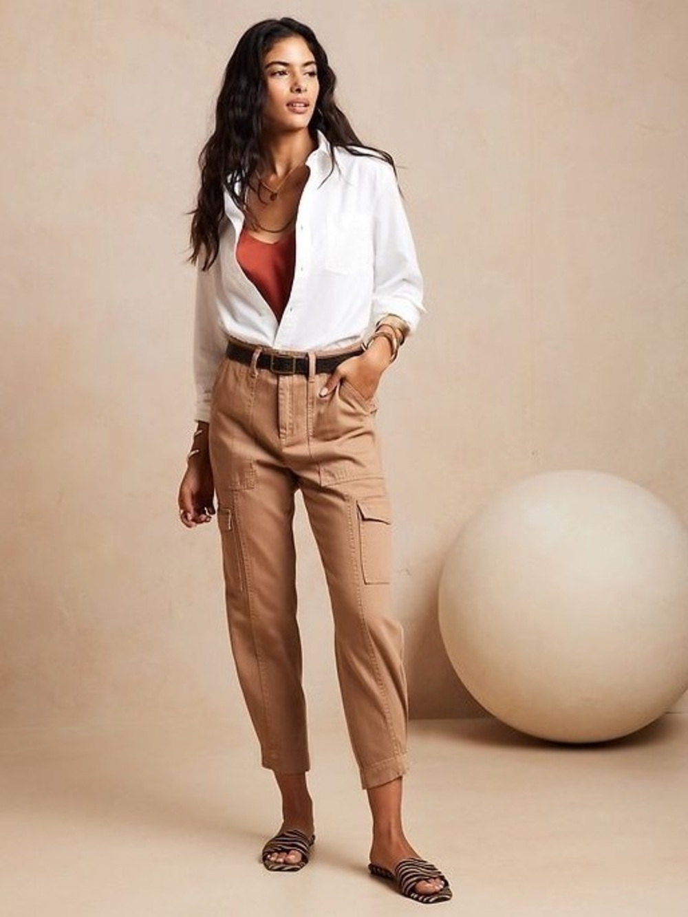 Banana Republic Factory Cotton Tapered Utility Cargo Pants